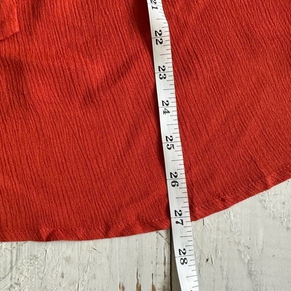 Eloquii Halter Square Neck Long Sleeve Top Size 18 Burnt Orange - Picture 8 of 14